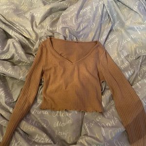 Brown crop top